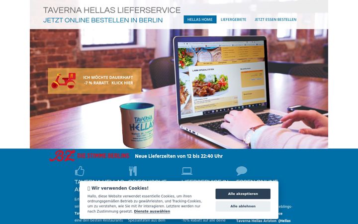 Screenshot of hellas-lieferservice.de