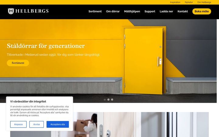Screenshot of hellbergs.se