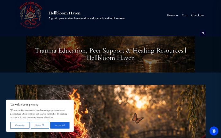 Screenshot of hellbloomhaven.com