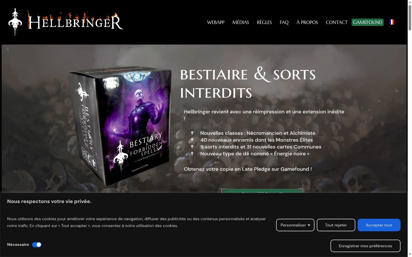 Screenshot van de toestemmingsbanner zoals getoond vóór enige interactie
