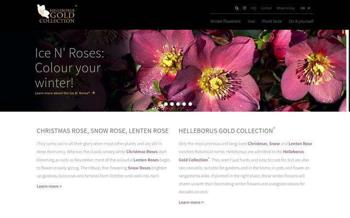 Screenshot of hellebore.co.uk