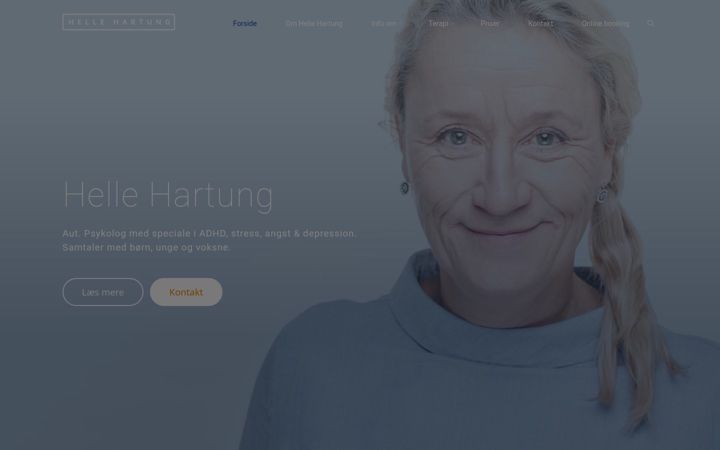 Screenshot of hellehartung.dk