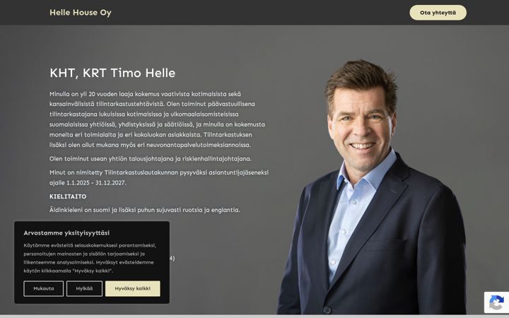 Screenshot of hellehouse.fi