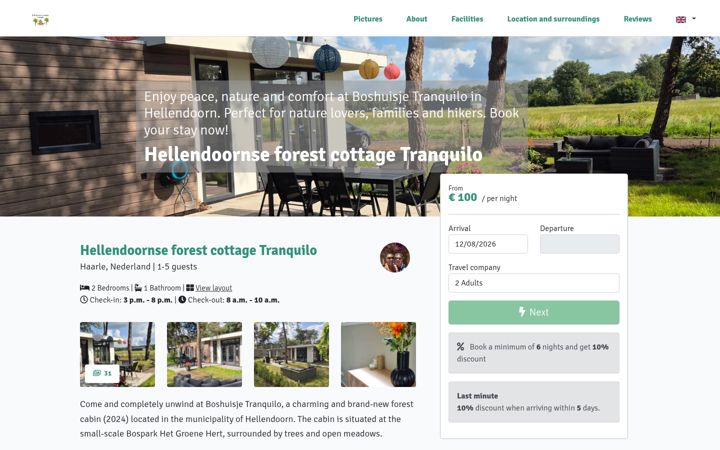 Screenshot of hellendoornse-boshuisje.nl