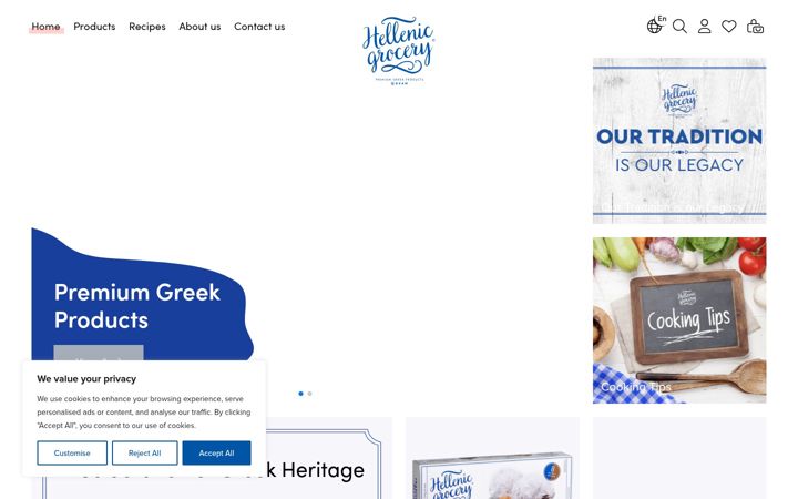 Screenshot of hellenicgrocery.com