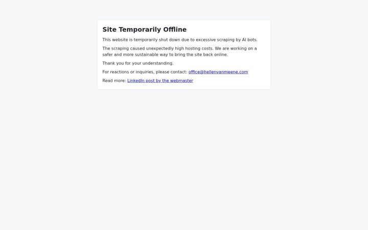 Screenshot of hellenvanmeene.com