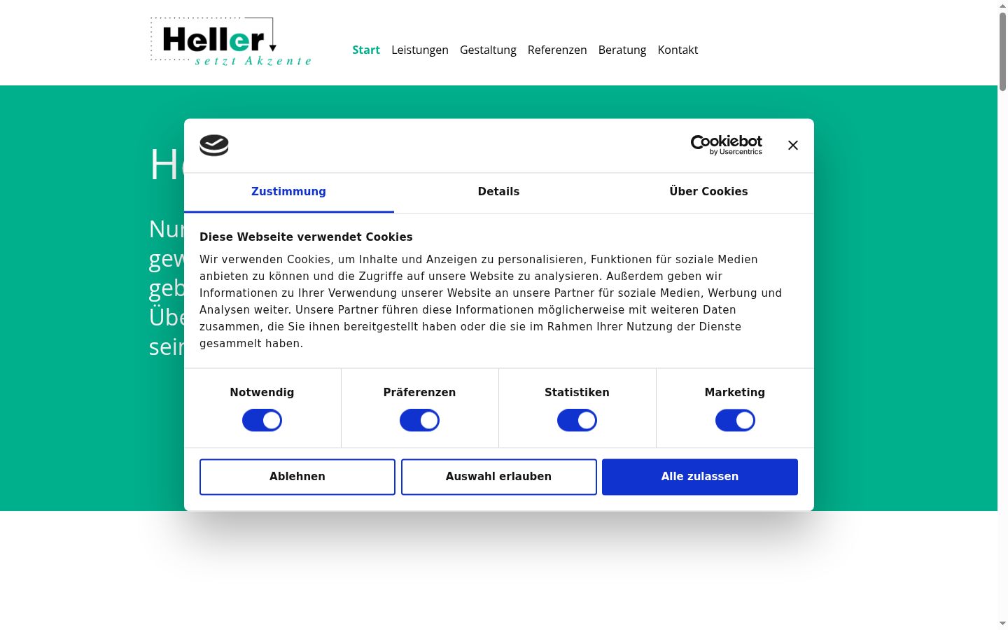 Capture d'écran de la bannière de consentement affichée avant toute interaction