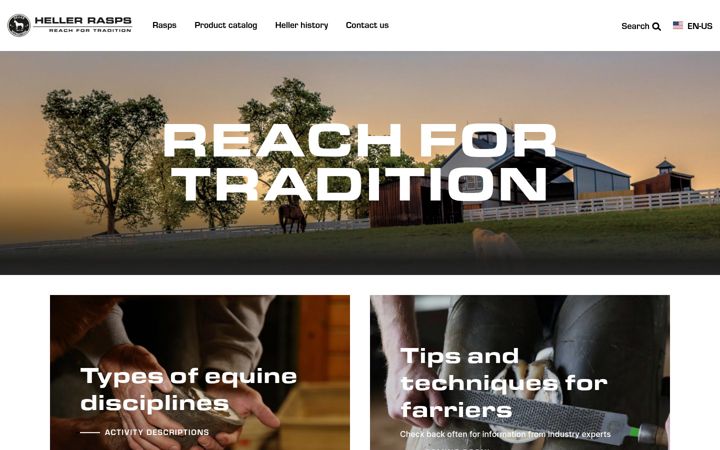 Screenshot of hellerhoofrasps.com