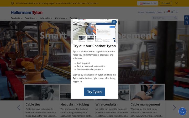 Screenshot of hellermanntyton.com