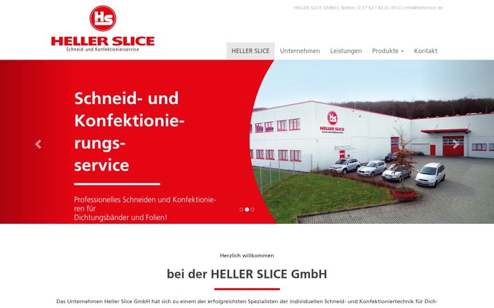 Screenshot stránky hellerslice.de