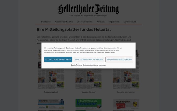 Snímek obrazovky hellerthaler-zeitung.de