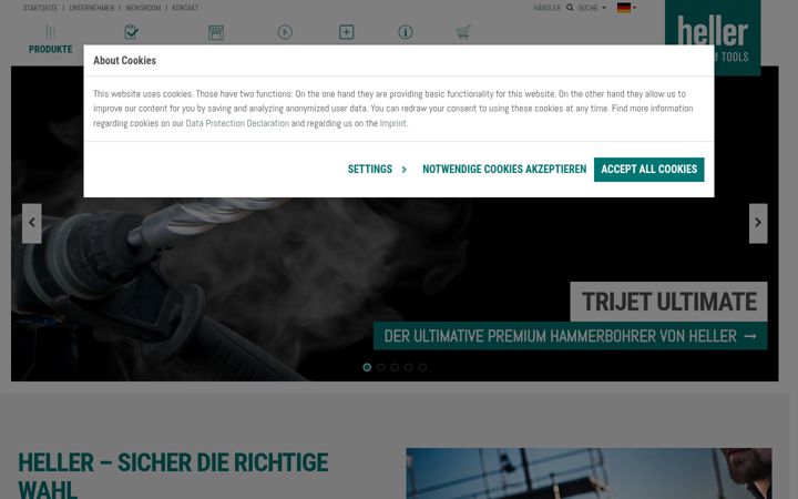 Screenshot stránky hellertools.de