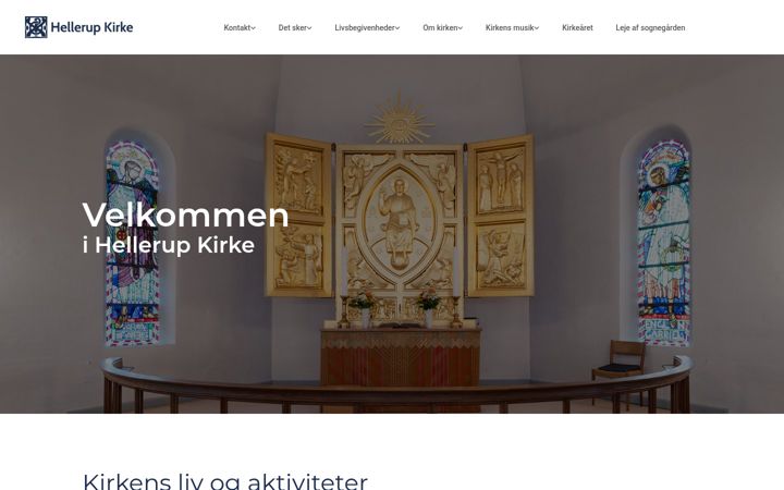 Képernyőkép: hellerupkirke.dk