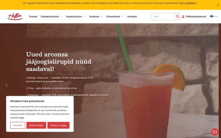 Screenshot of hellin.eu