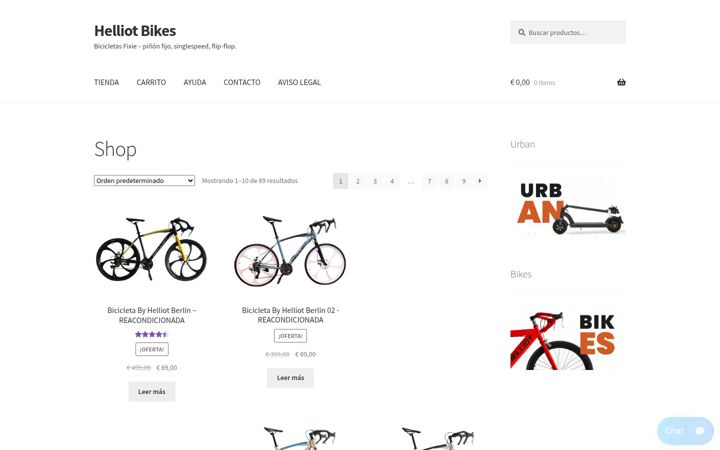 Screenshot of helliot-bikes.eu
