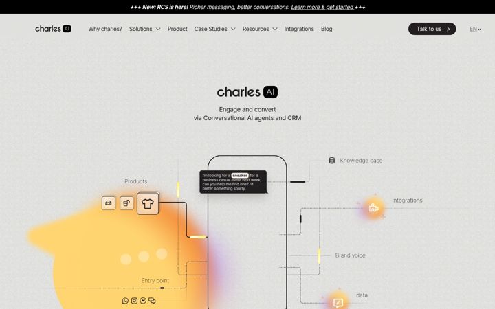 Snimka zaslona za hello-charles.com