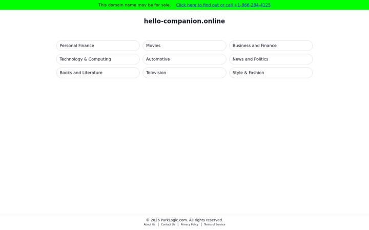 Screenshot of hello-companion.online