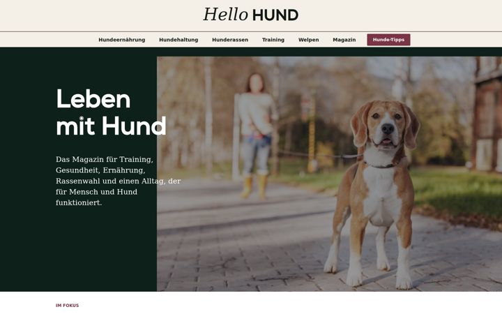 Screenshot of hello-hund.de