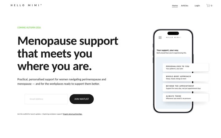 Screenshot of hello-mimi.com