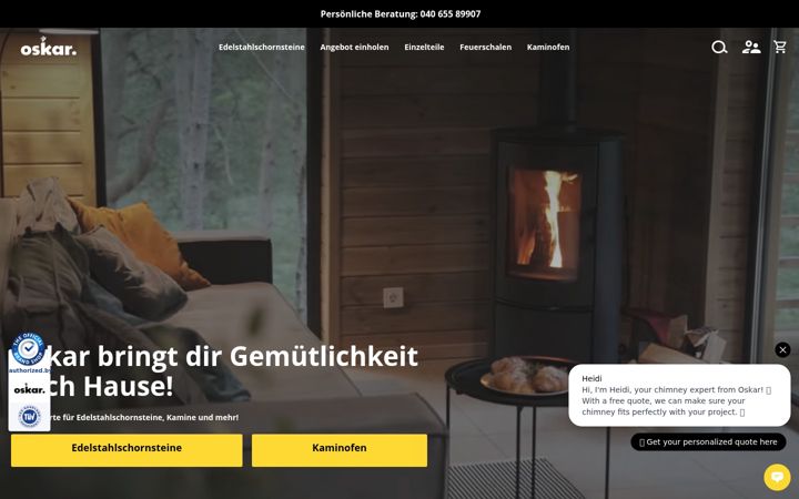 Skärmbild av hello-oskar.de