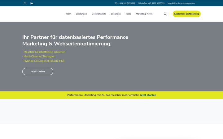 Screenshot of hello-performance.com