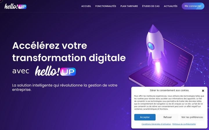 Screenshot of hello-up.fr