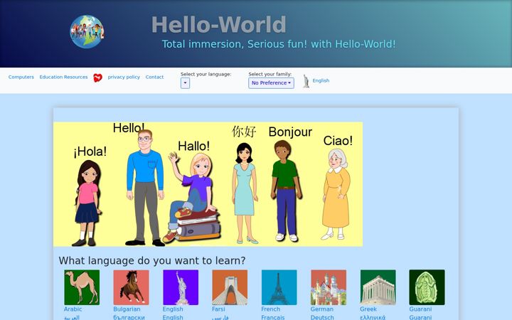 Captura de pantalla de hello-world.com