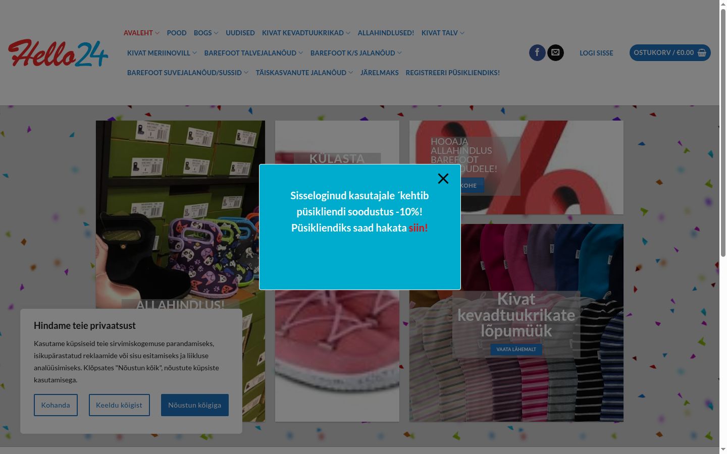 Snímek obrazovky baneru souhlasu zobrazeného před jakoukoli interakcí