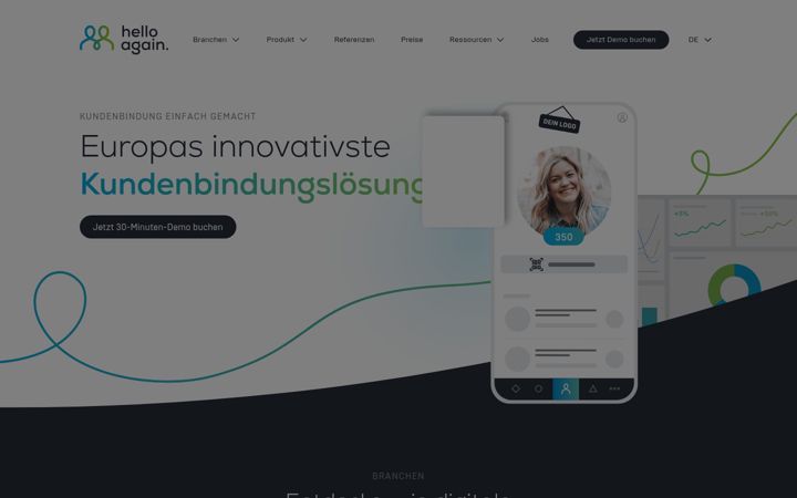 Screenshot of helloagain.at
