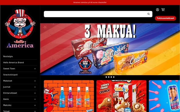 Screenshot of helloamerica.fi