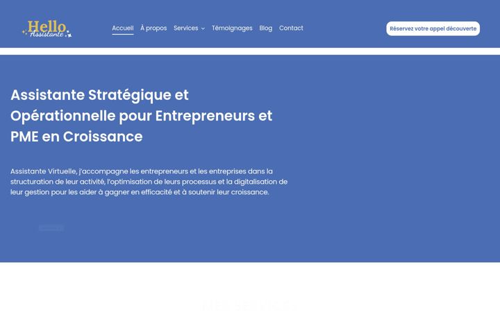 Screenshot of helloassistante.fr
