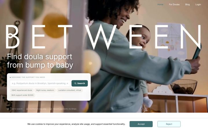 Screenshot of hellobetween.com