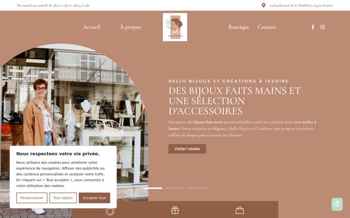 Screenshot of hellobijouxetcreations.fr