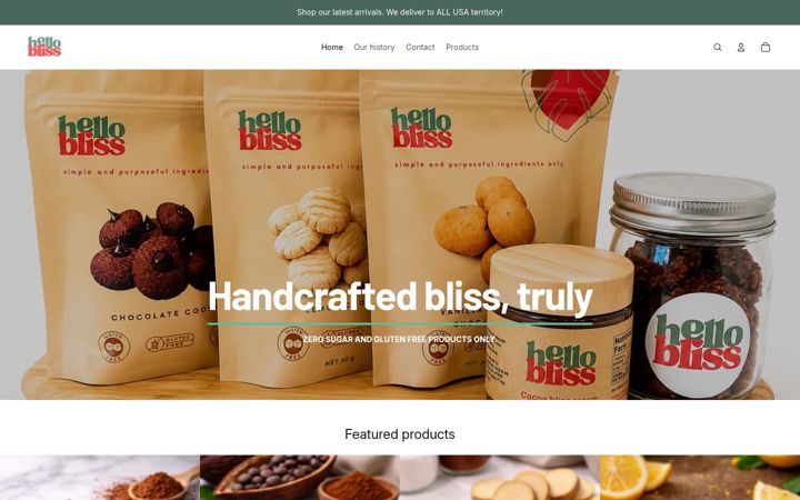 Screenshot of hellobliss.net