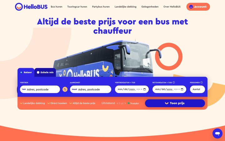 Captura de pantalla de hellobus.nl