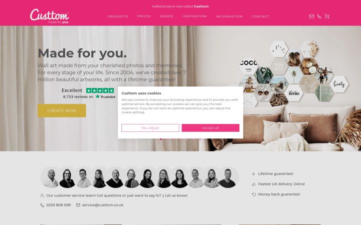 Screenshot of hellocanvas.co.uk