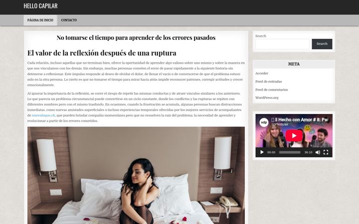 Screenshot of hellocapilar.com