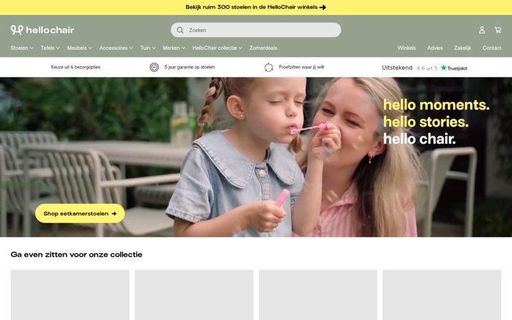 Screenshot of hellochair.nl