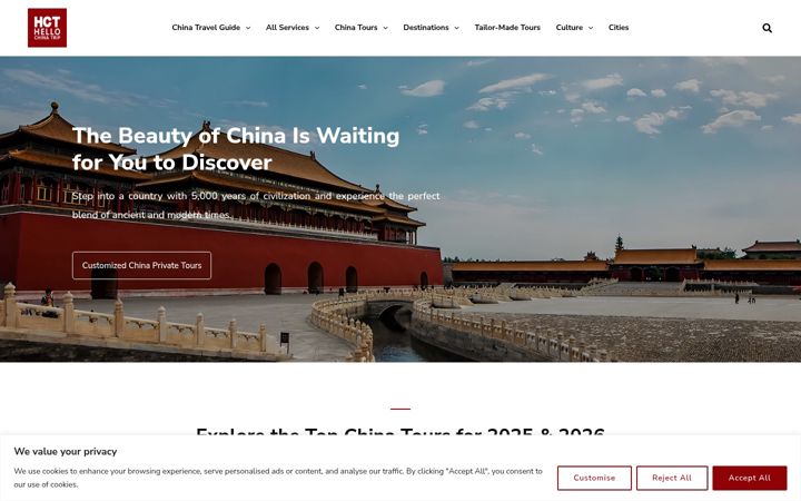 Screenshot of hellochinatrip.com
