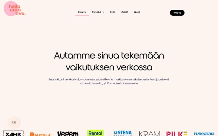 Screenshot of hellocreative.fi