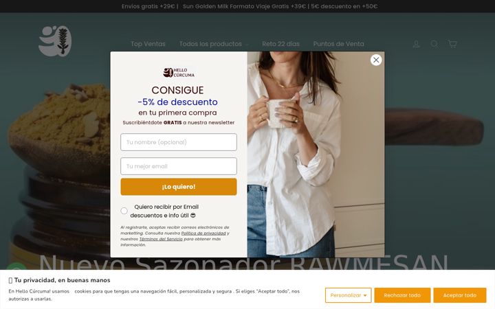 Screenshot of hellocurcuma.com
