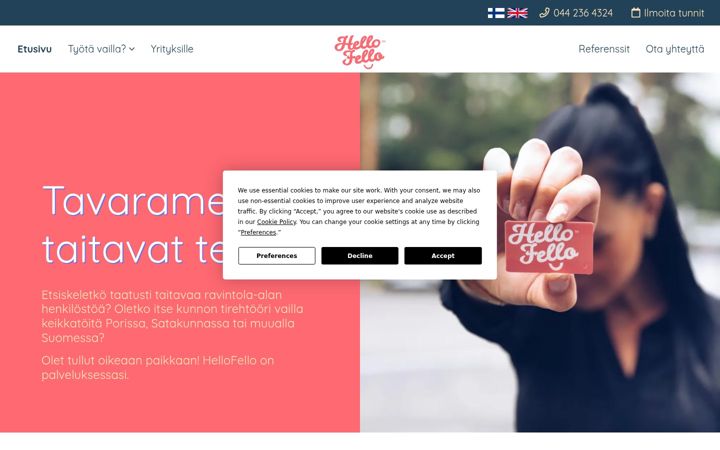 Screenshot of hellofello.fi