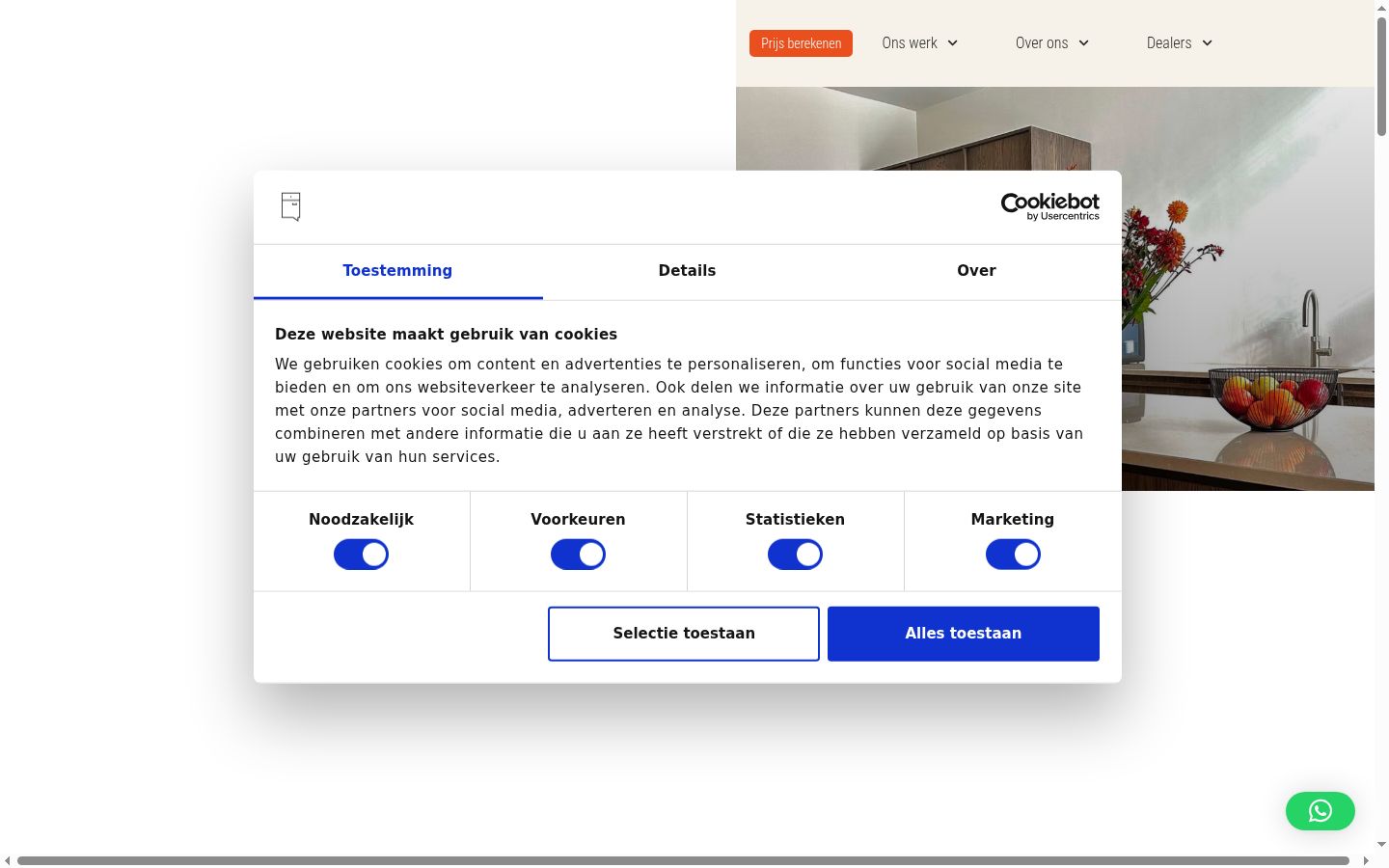 Snímek obrazovky baneru souhlasu zobrazeného před jakoukoli interakcí