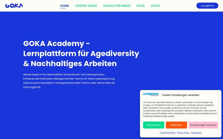 Screenshot of hellogoka.academy