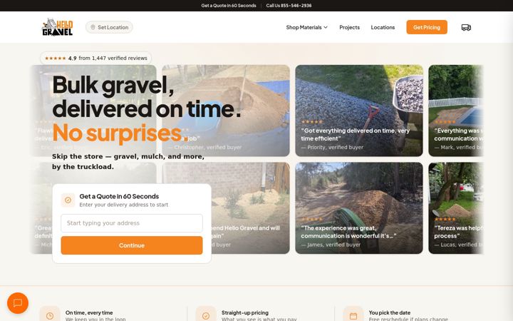 Екранна снимка на hellogravel.com