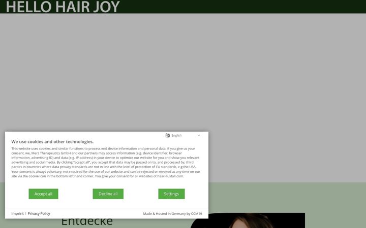 Screenshot του hellohairjoy.de