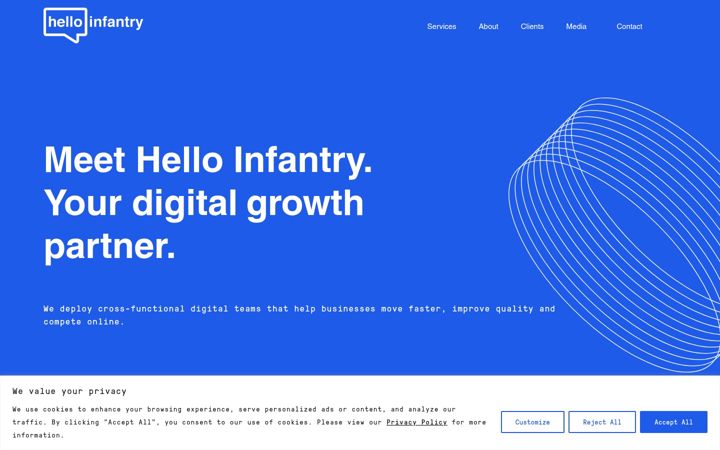 Screenshot of helloinfantry.com