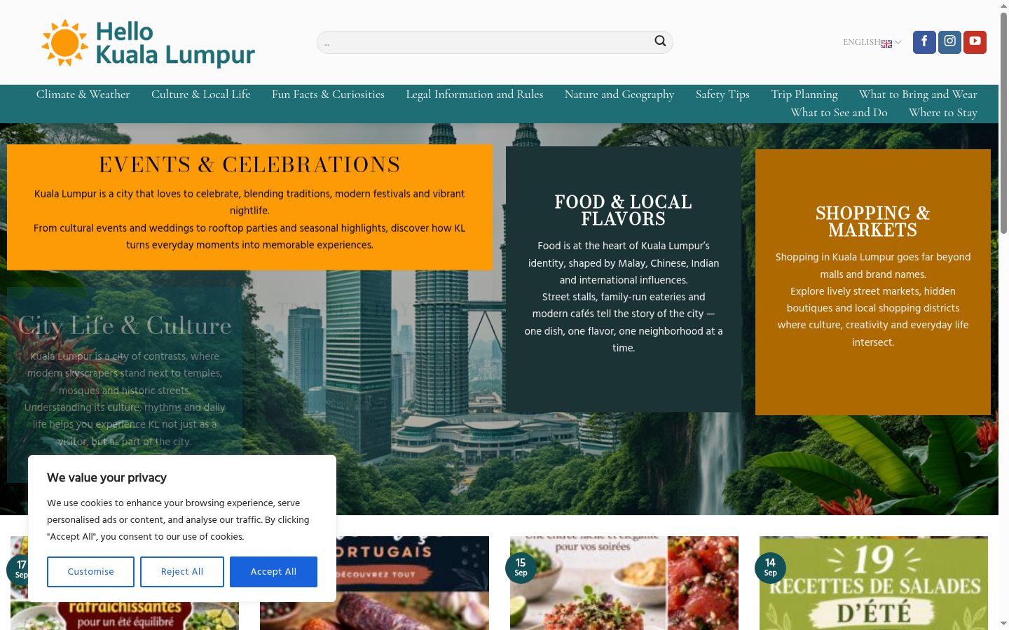 Captura de ecrã do banner de consentimento apresentado antes de qualquer interação