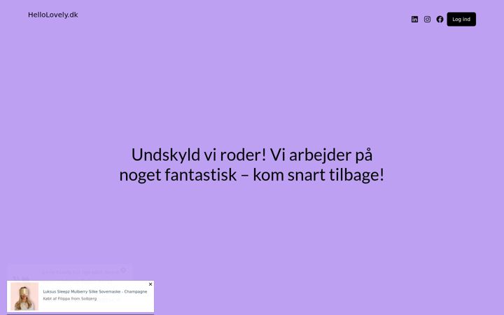 Screenshot of hellolovely.dk