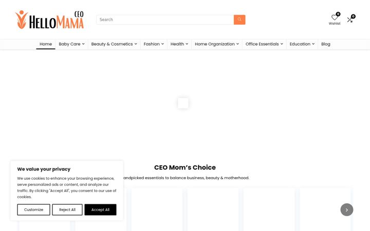 Screenshot of hellomamaceo.com